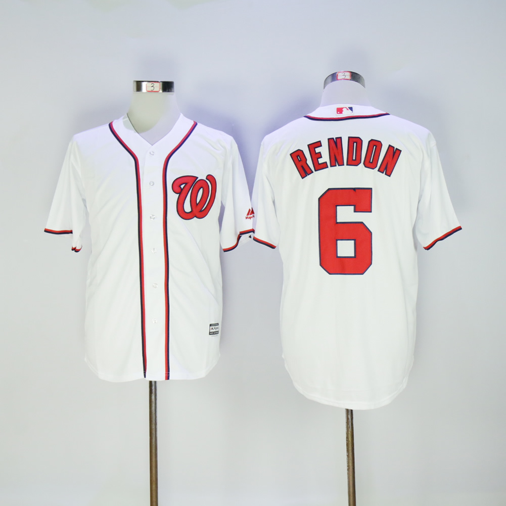 Men Washington Nationals 6 Rendon White MLB Jerseys